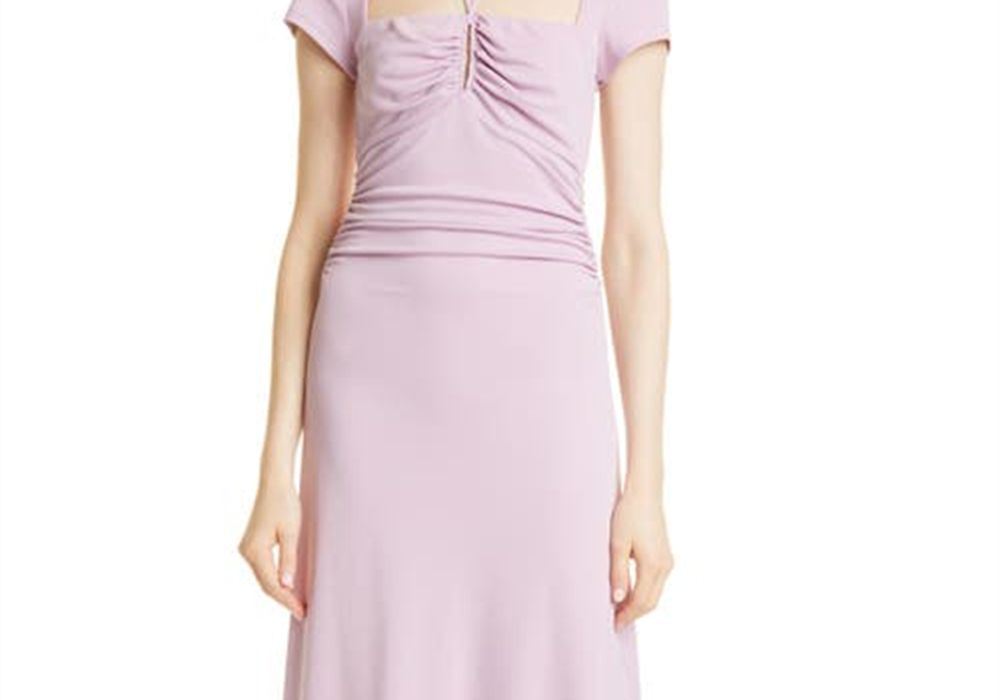 Vestido de manga curta Cinq à Sept Janis em Pale Iris