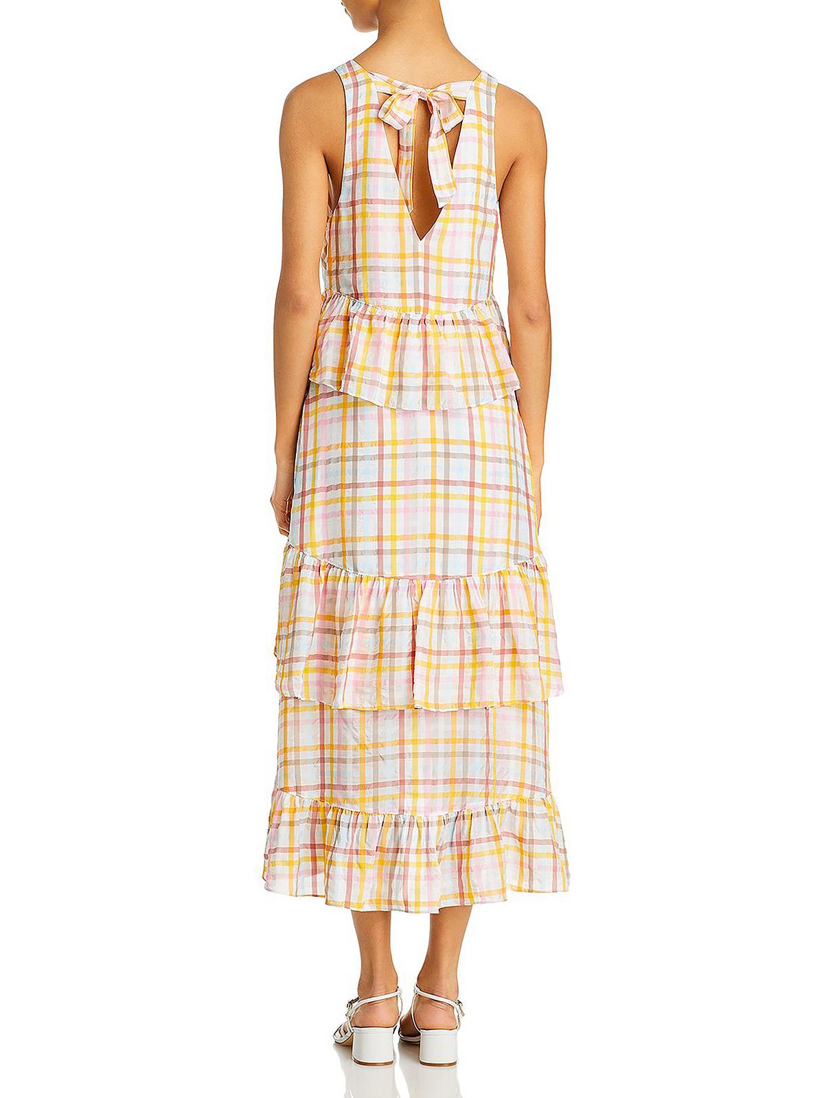Cinq a Sept Vestido de verão feminino com decote em V, branco