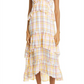 Cinq a Sept Vestido de verão feminino com decote em V, branco