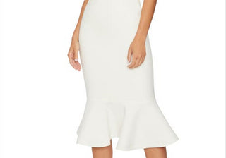 LIKELY Hirsch Chain Link Strap Mermaid Dress in White , Size 6