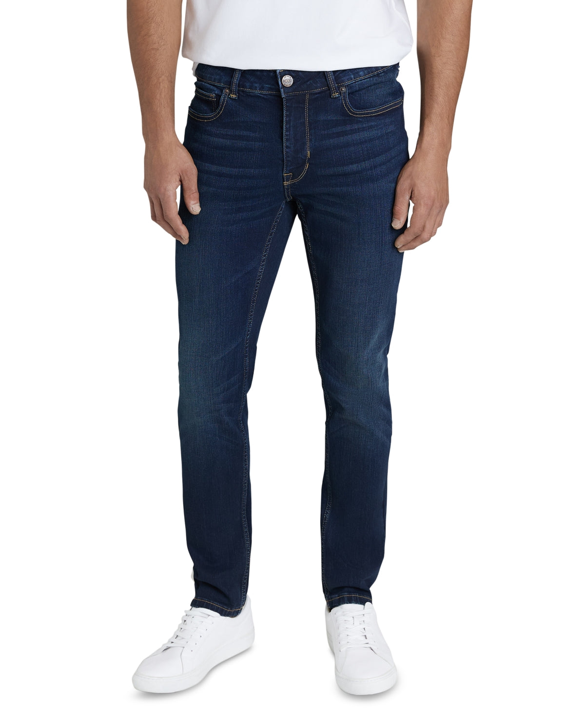 Calça jeans masculina DKNY Mercer Fit Denim Azul Tamanho 34X30