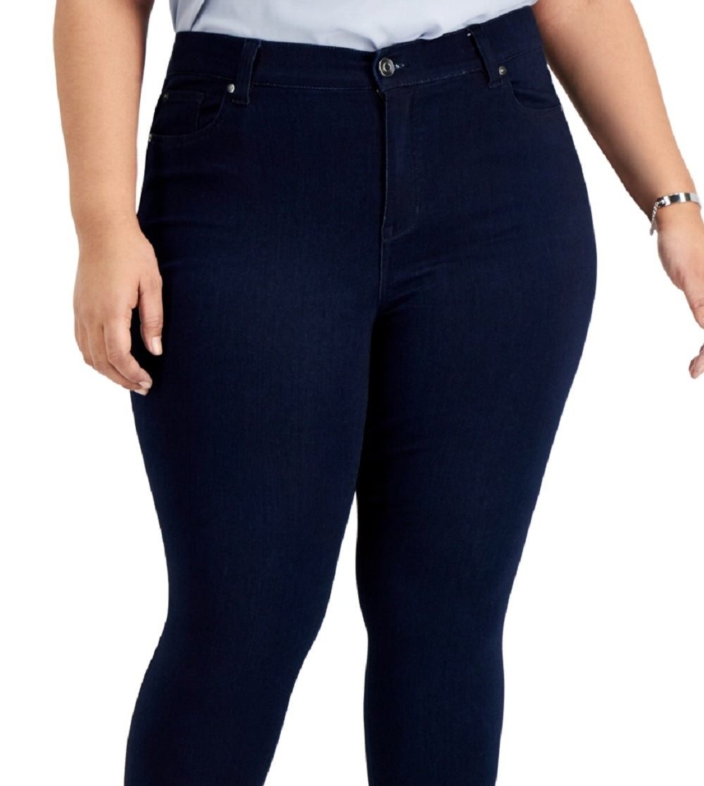 Calça jeans skinny feminina de cintura alta rosa celebridade, tamanho 14W