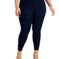 Calça jeans skinny feminina de cintura alta rosa celebridade, tamanho 14W