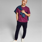 E agora esta camiseta básica masculina vermelha tamanho grande