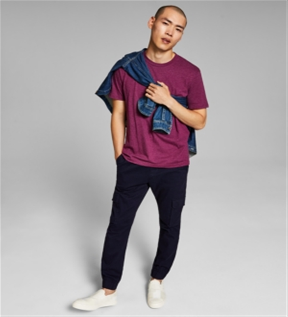 E agora esta camiseta básica masculina vermelha tamanho grande