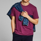 E agora esta camiseta básica masculina vermelha tamanho grande