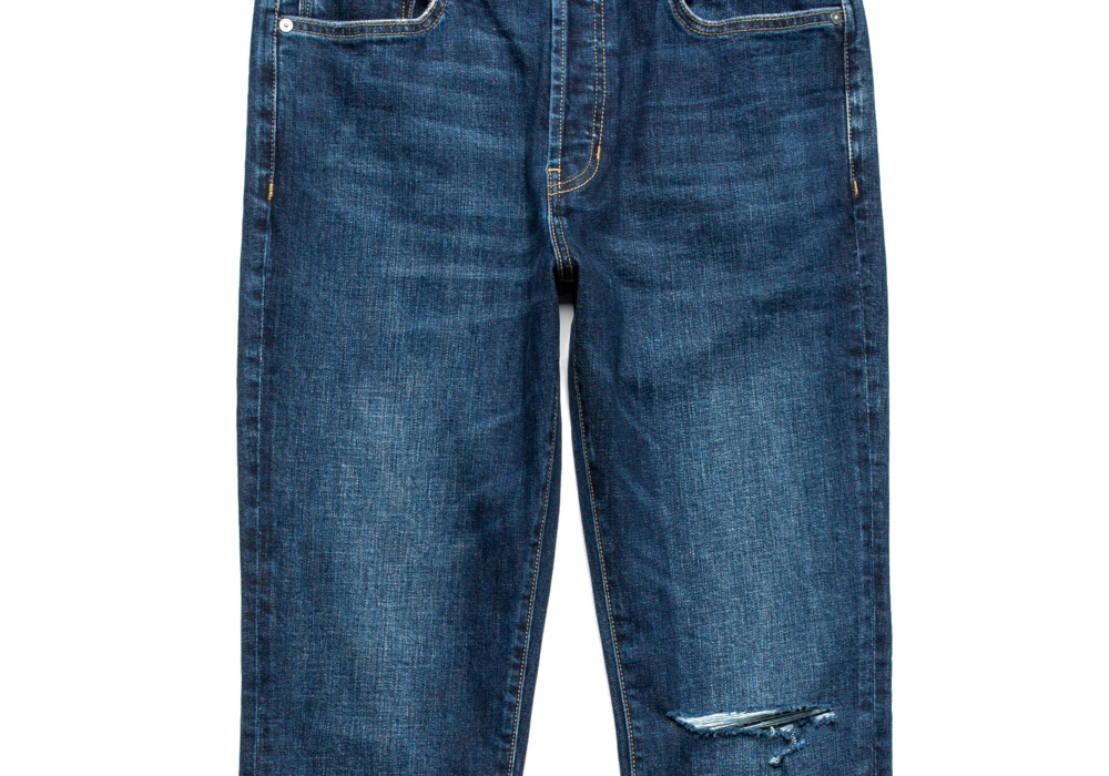 Calça jeans masculina Earnest Sewn Bryan Slouchy Slim Denim Azul Tamanho 32