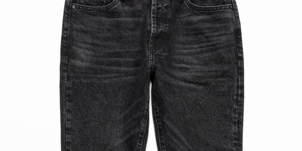 Calça jeans masculina Earnest Sewn Bryan Slouchy Slim Denim Preta