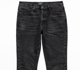 Calça jeans masculina Earnest Sewn Bryan Slouchy Slim Denim Preta