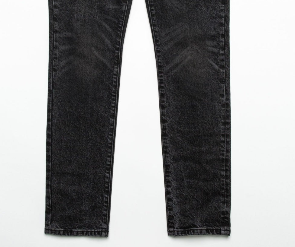 Calça jeans masculina Earnest Sewn Bryan Slouchy Slim Denim Preta