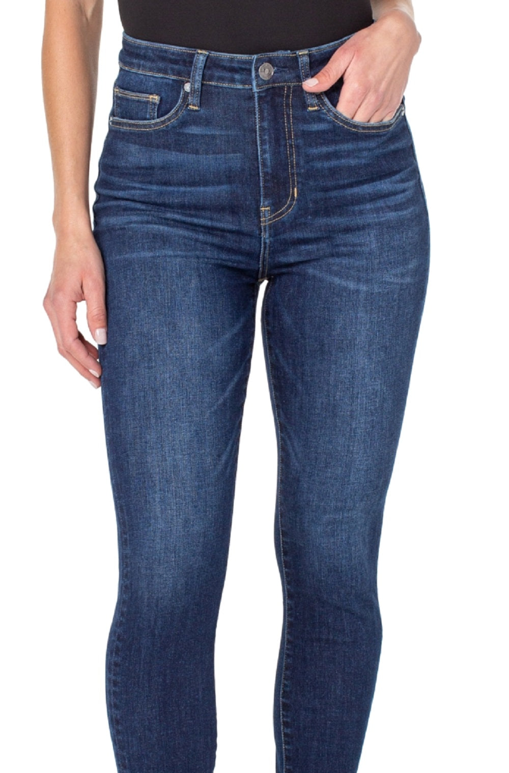 Calça jeans skinny feminina Earnest Sewn de cintura alta, azul, tamanho 25