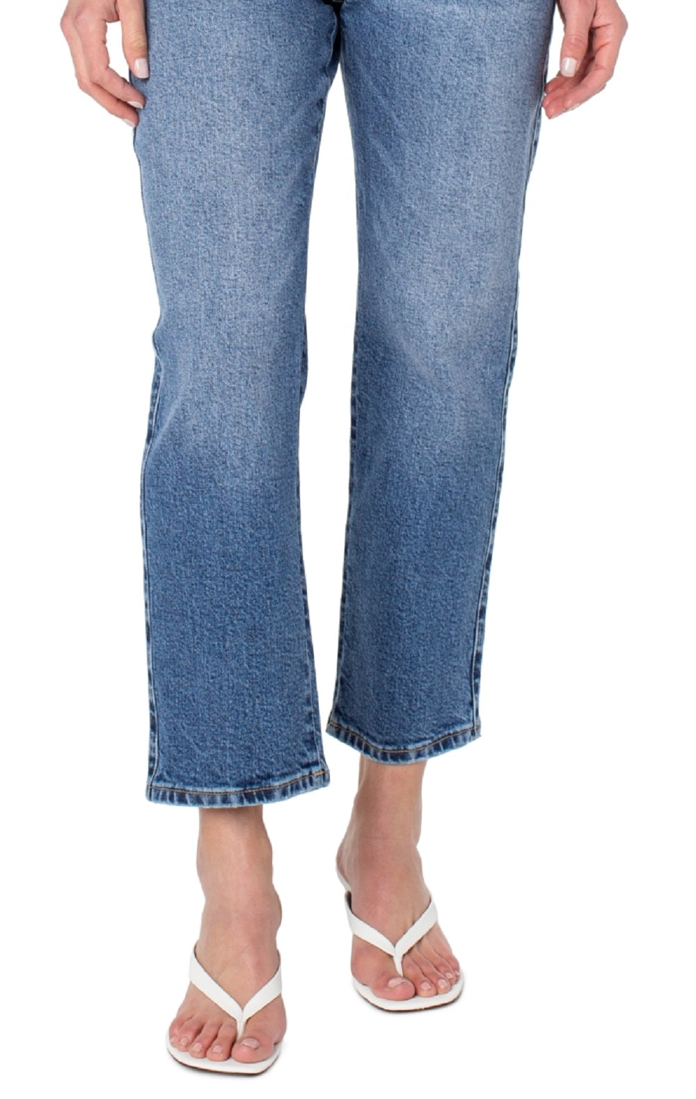 Calça jeans feminina Earnest Sewn de cintura alta, azul, tamanho 28