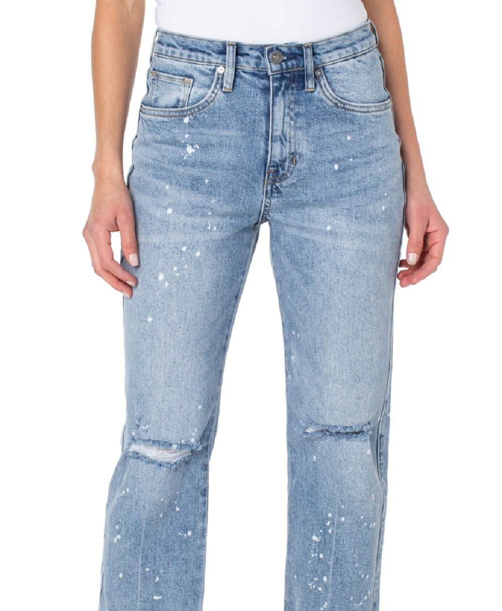 Calça jeans feminina Earnest Sewn de cintura alta, azul, tamanho 25