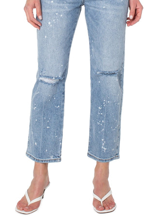 Calça jeans feminina Earnest Sewn de cintura alta, azul, tamanho 25