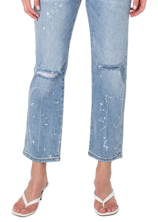 Calça jeans feminina Earnest Sewn de cintura alta, azul, tamanho 30