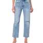 Calça jeans feminina Earnest Sewn de cintura alta, azul, tamanho 34