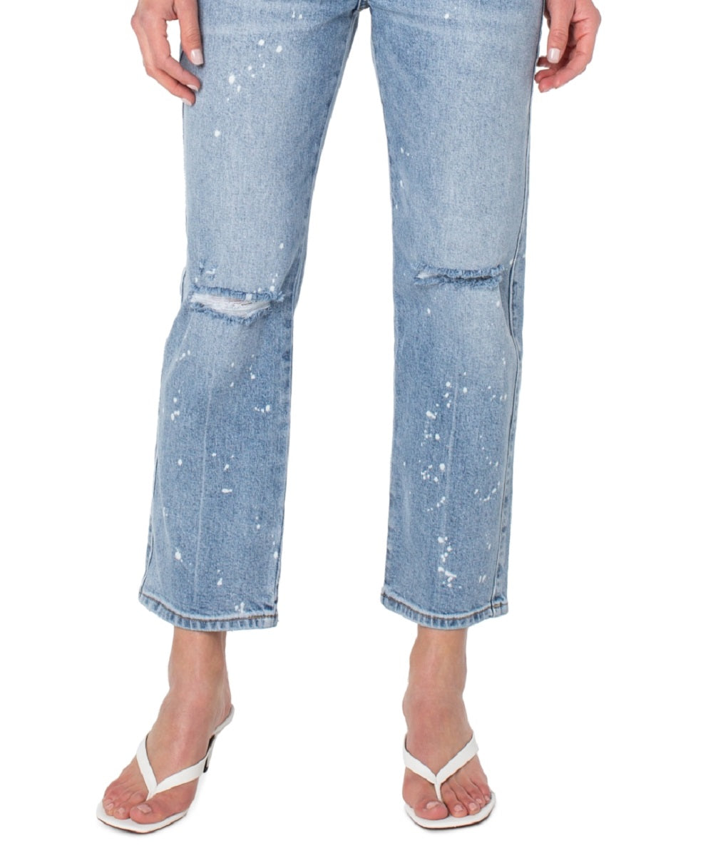 Calça jeans feminina Earnest Sewn de cintura alta, azul, tamanho 34