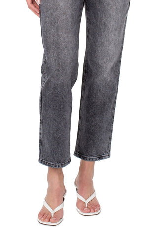 Calça jeans feminina Earnest Sewn reta, cinza, tamanho 28