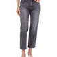 Calça jeans feminina Earnest Sewn desbotada, perna reta, tornozelo, cinza, tamanho 34