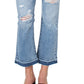 Calça jeans feminina Earnest Sewn Bootcut Cropped Flare Azul Tamanho 29