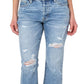 Calça jeans feminina Earnest Sewn Bootcut Cropped Flare Azul Tamanho 31