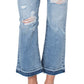 Calça jeans feminina Earnest Sewn Bootcut Cropped Flare Azul Tamanho 31