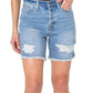 Shorts jeans rasgados femininos Earnest Sewn, azul, tamanho 26
