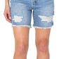 Shorts jeans rasgados femininos Earnest Sewn, azul, tamanho 26