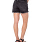 Shorts jeans feminino Earnest Sewn com bainha desfiada, cinza, tamanho 32