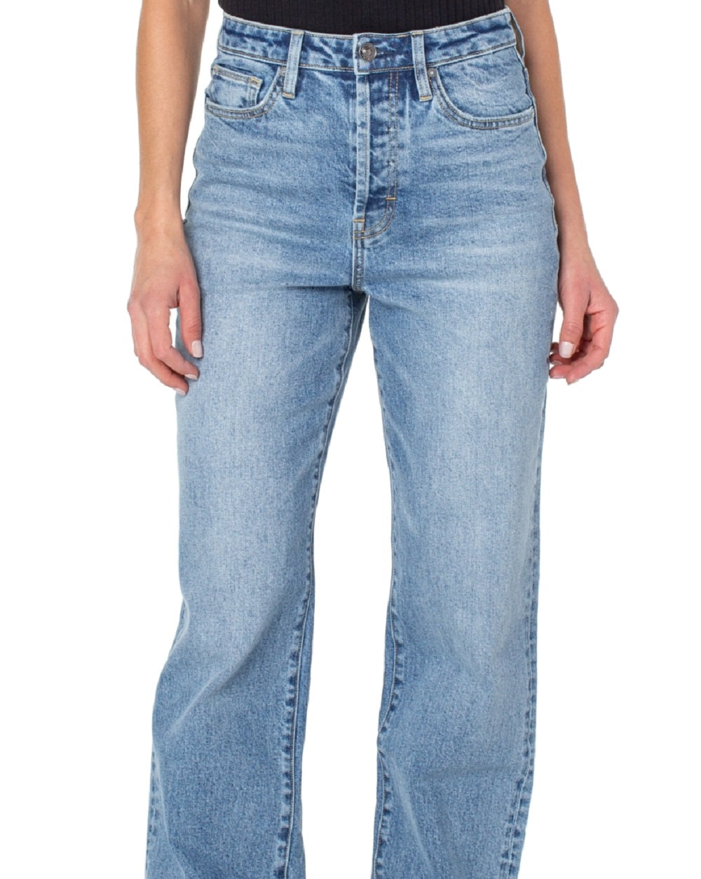 Calça jeans feminina Earnest Sewn Parker 90S Full Length Denim Azul Tamanho 25