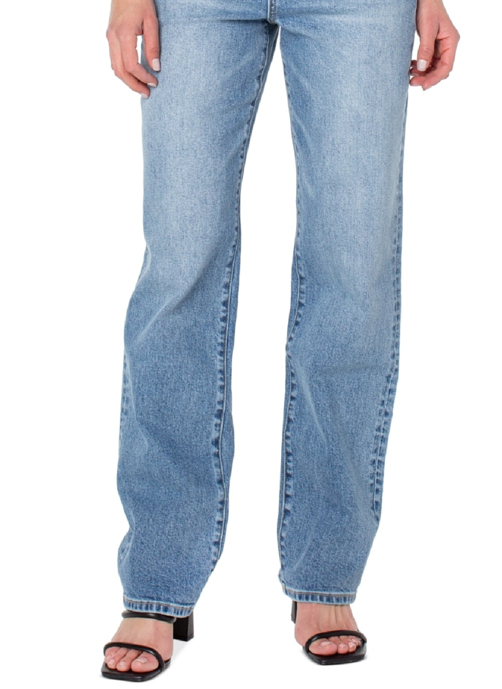 Calça jeans feminina Earnest Sewn Parker 90S Full Length Denim Azul Tamanho 25