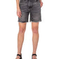 Shorts jeans feminino Earnest Sewn com bainha desfiada, preto, tamanho 32