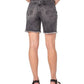 Shorts jeans feminino Earnest Sewn com bainha desfiada, preto, tamanho 32