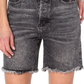 Shorts jeans feminino Earnest Sewn com bainha desfiada, preto, tamanho 32