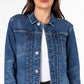 Jaqueta jeans feminina Earnest Sewn azul tamanho X-Large