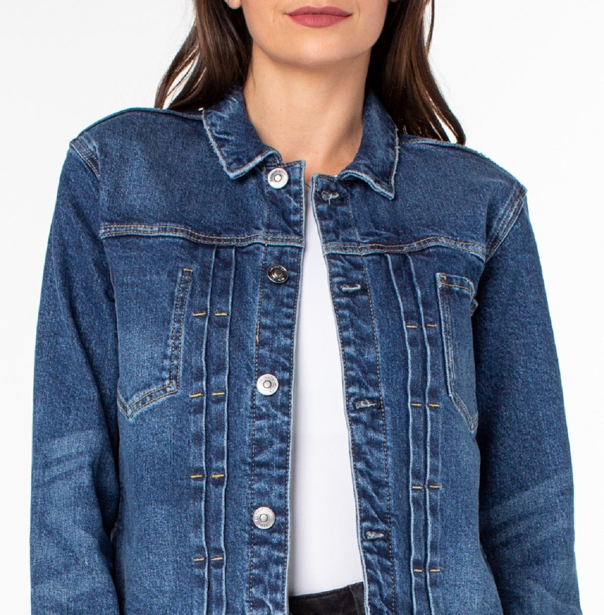 Jaqueta jeans feminina Earnest Sewn azul tamanho X-Large