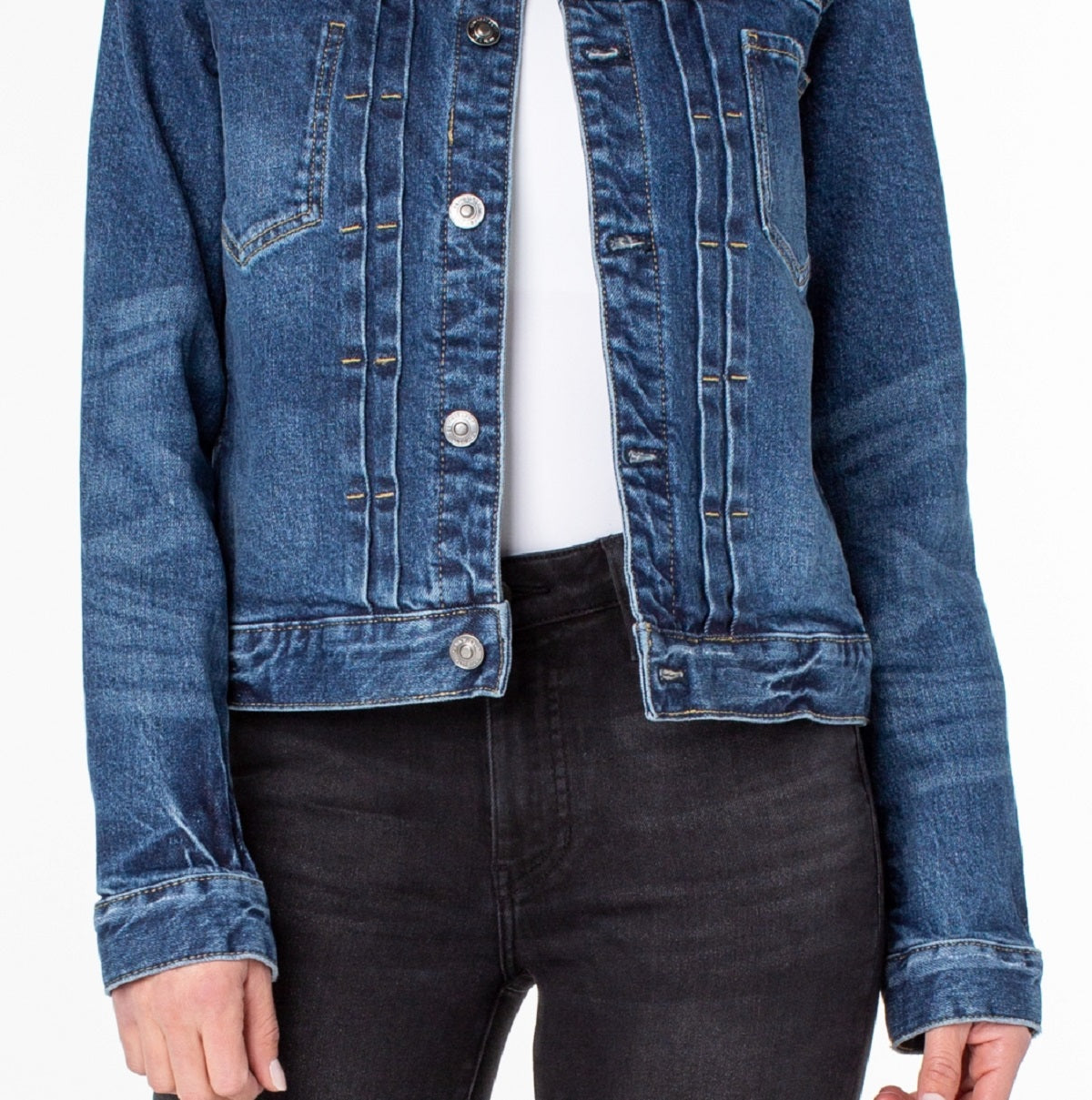 Jaqueta jeans feminina Earnest Sewn azul tamanho X-Large