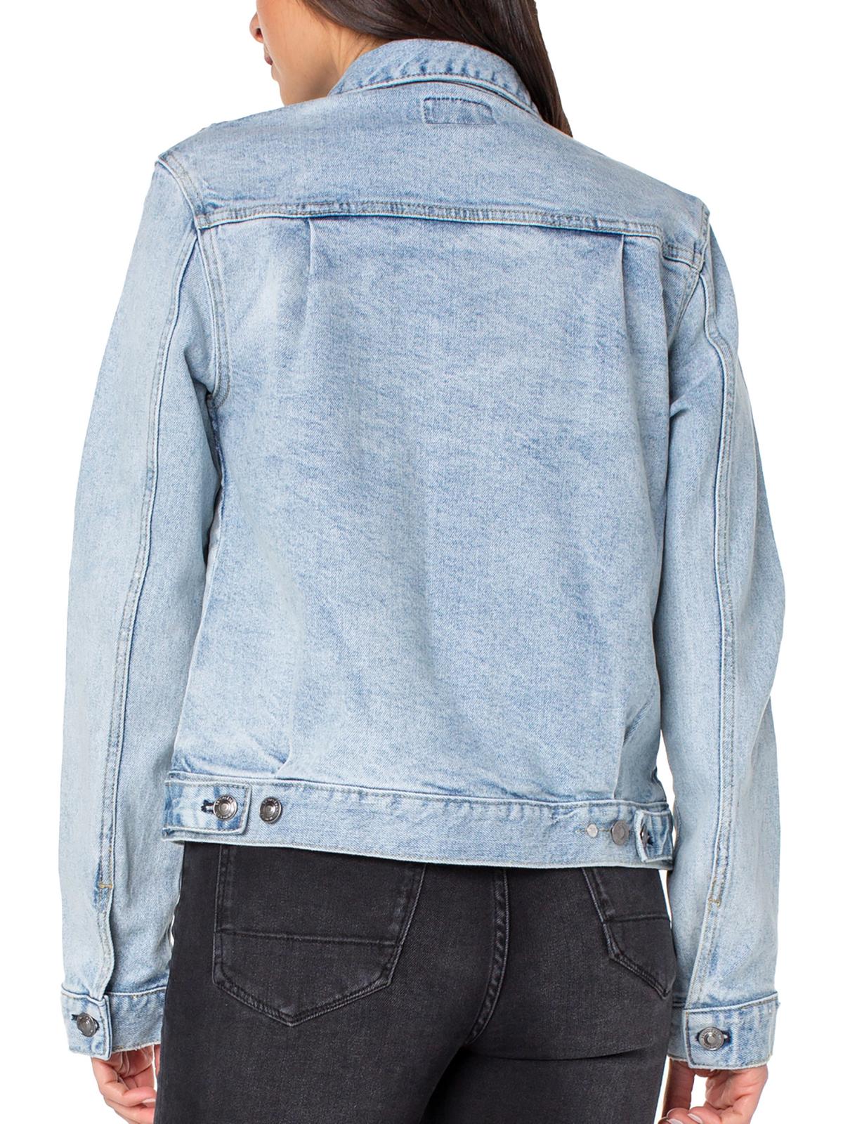 Jaqueta jeans feminina Earnest Sewn azul tamanho pequeno