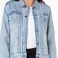 Jaqueta jeans feminina Earnest Sewn azul tamanho pequeno