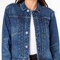 Jaqueta jeans feminina Earnest Sewn azul tamanho X-Large