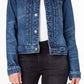 Jaqueta jeans feminina Earnest Sewn azul tamanho X-Large