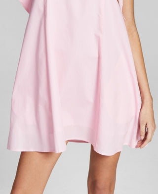 And Now This Women's Cotton Tie Strap A Line Dress Pink Size Small