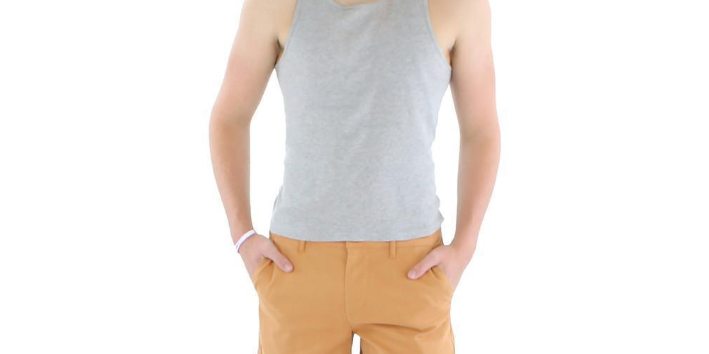 E agora este shorts chino masculino de cintura média marrom tamanho 38