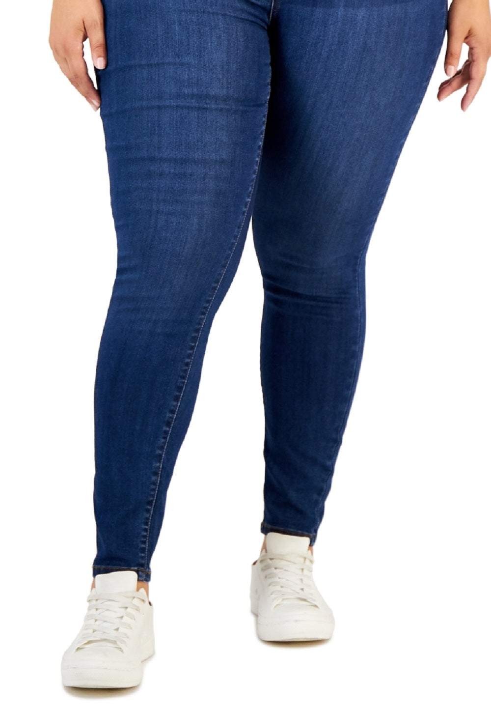 Calça jeans feminina Dawson Super Skinny, cintura média, rosa, tamanho 22W, azul