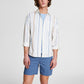 E agora esta camisa listrada masculina de corte regular, branca, tamanho XXL