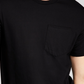 E agora esta camiseta masculina com bolso sólido, preta, tamanho grande