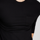 E agora esta camiseta masculina de manga comprida com bolso, preta, tamanho X-G
