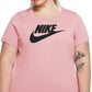 Camiseta Nike Sportswear Cotton Logo Feminina Rosa Tamanho GG
