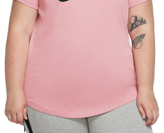 Camiseta Nike Sportswear Cotton Logo Feminina Rosa Tamanho GG