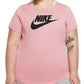 Camiseta Nike Sportswear Cotton Logo Feminina Rosa Tamanho GG